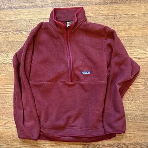 Patagonia Men's Maroon Zip-Up Fleece Jacket